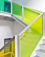 Перила с цветным стеклом "Калейдоскоп" — изображение 3