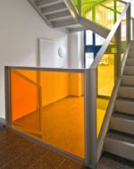 Перила с цветным стеклом "Калейдоскоп" — изображение 2