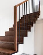 Перила с деревянным поручнем "Хадсон"