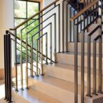 Перила с деревянными поручнями "Менора"