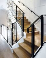 Перила металлические со стеклом "Палаццо"