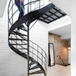 Лестница винтовая металлическая "Решетка"