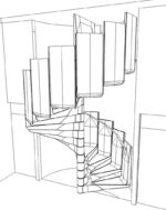 Лестница лофт винтовая на металлокаркасе "Турбо" — изображение 4