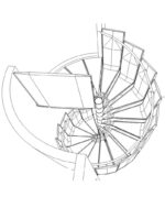 Лестница лофт винтовая на металлокаркасе "Турбо" — изображение 5