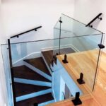 Перила стекло на напольных держателях "Кристалл"