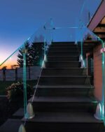 Перила стекло на напольных держателях "Кристалл" — изображение 4